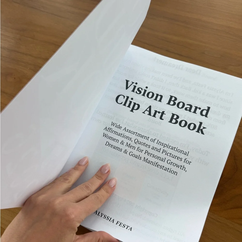 Vision Board Book 2026 - Red & White Cover
